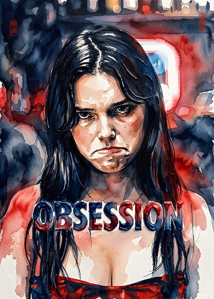 Obsession Watercolor Portrait Poster
