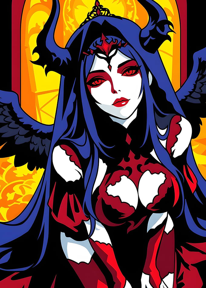 Dark Fantasy Demon Queen Portrait