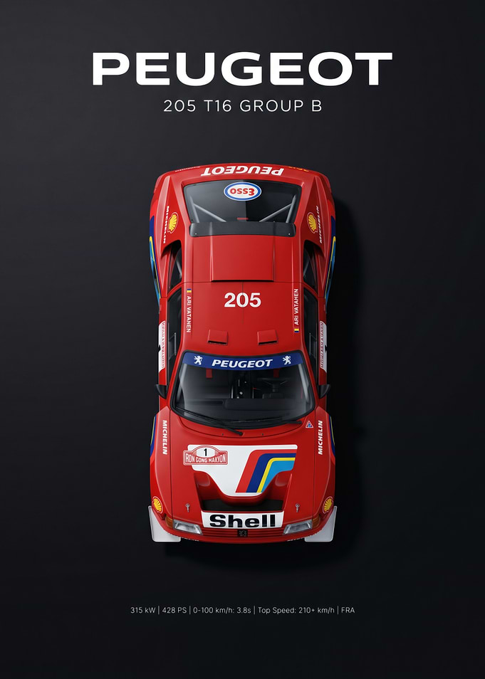 Peugeot 205 T16 Group B Poster