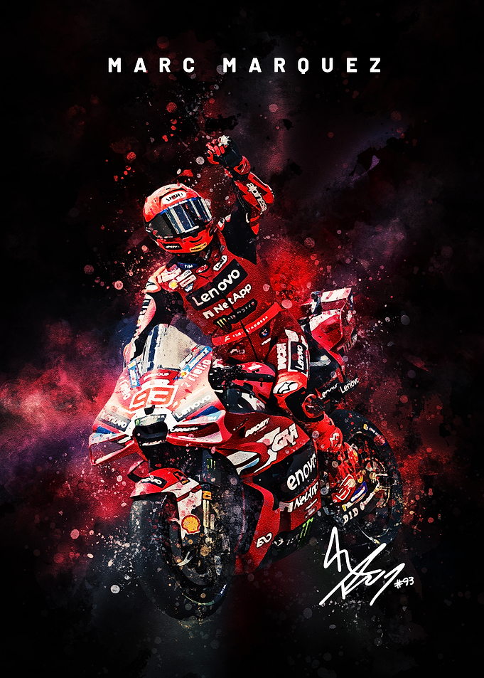 Marc Marquez Watercolor Art