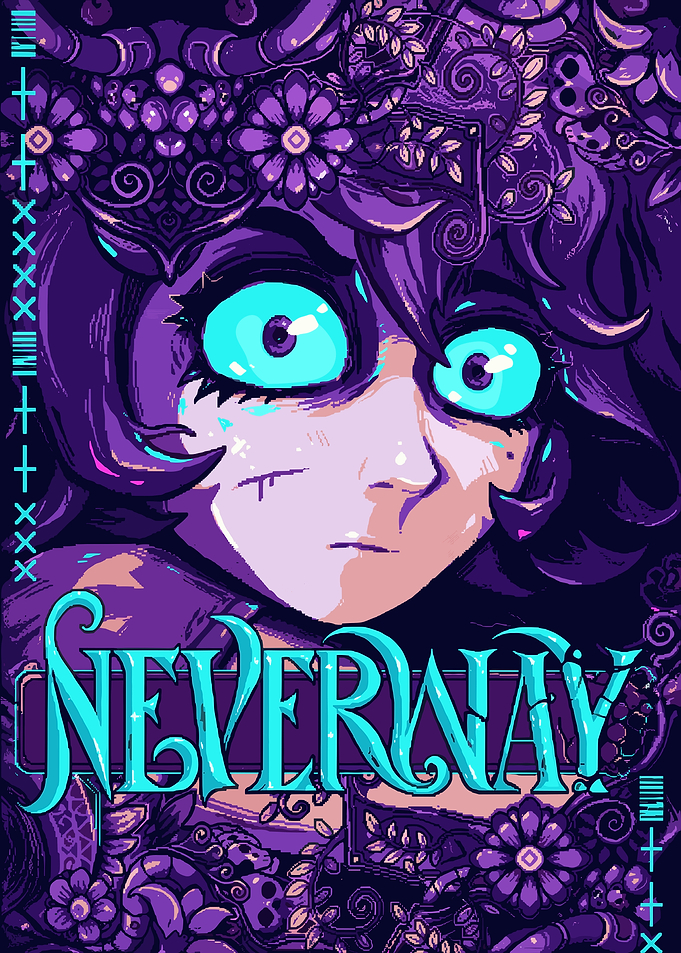 Neverway Purple Floral Anime Poster