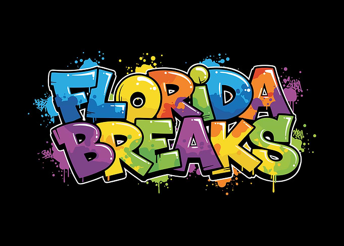 Florida Breaks Graffiti Text Art