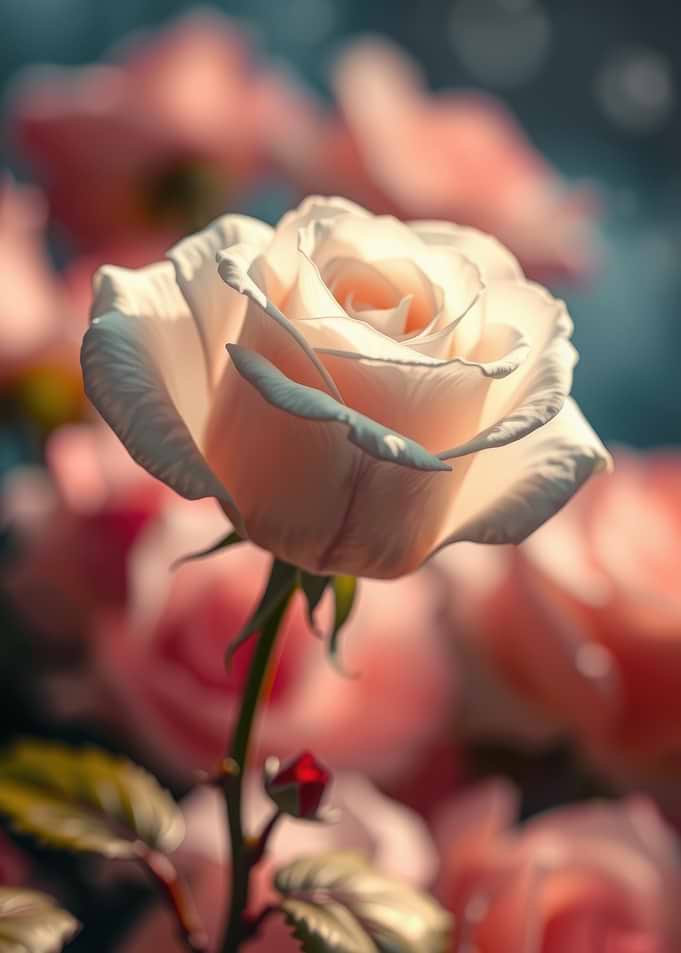 Soft Pastel Pink Rose Bloom