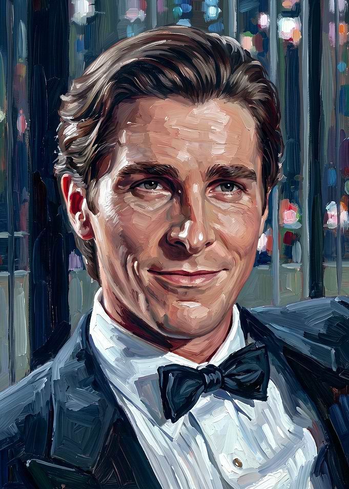 Patrick Bateman Oil Painting Portrait