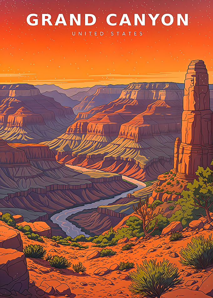 Grand Canyon National Park Travel Poster