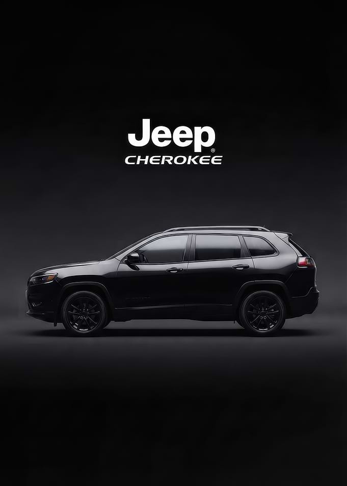 Black Jeep Cherokee Studio Shot