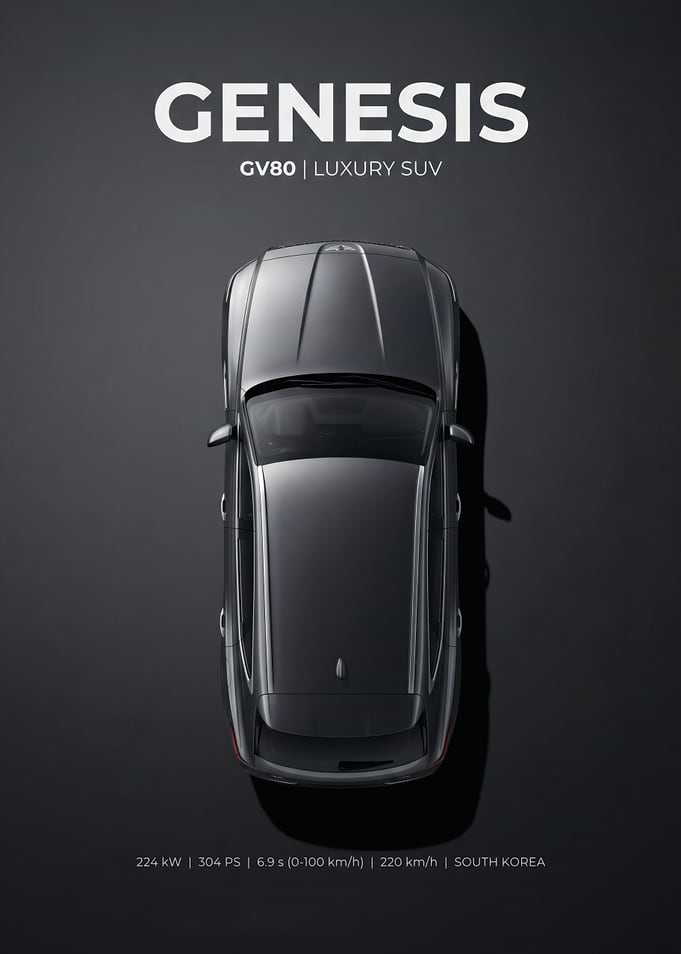 Genesis GV80 Luxury SUV Top View