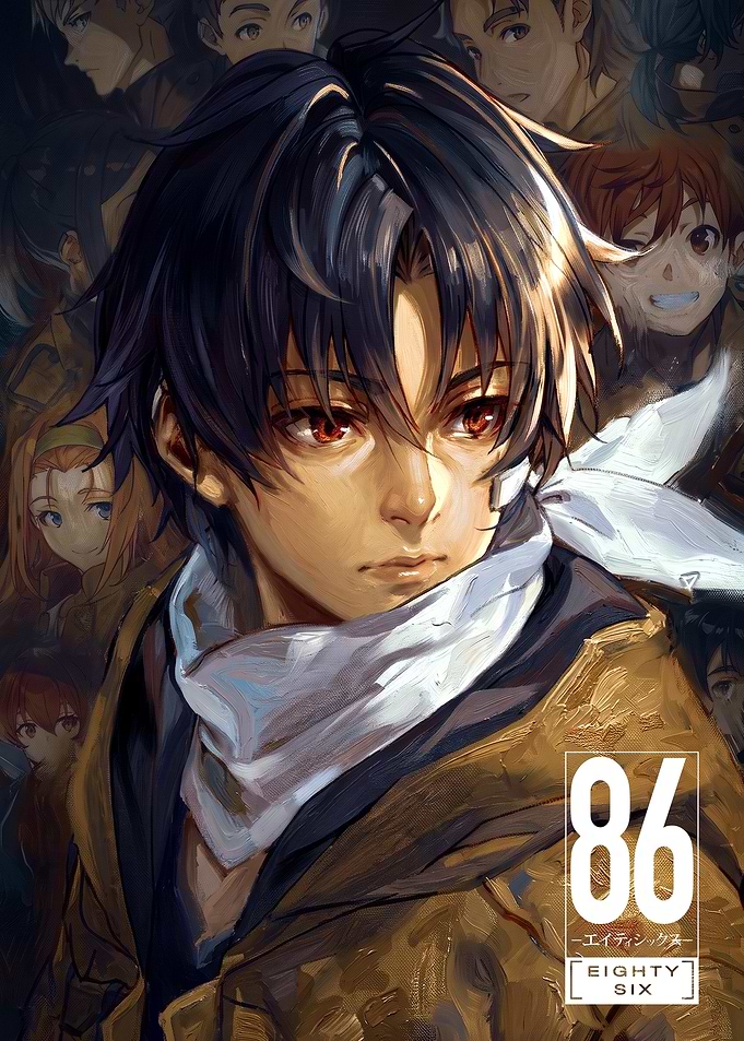 86 Eighty-Six Anime Character Illustration