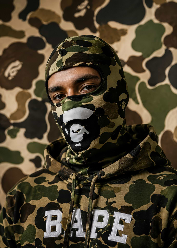 BAPE Camo Balaclava and Hoodie