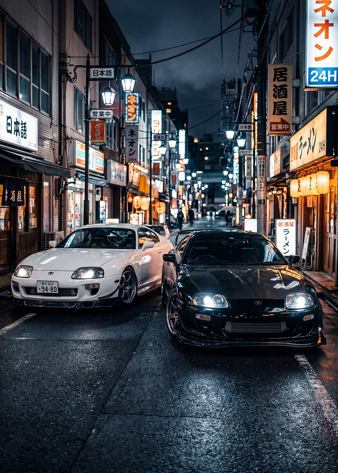 Toyota Supra Duo in Tokyo Night