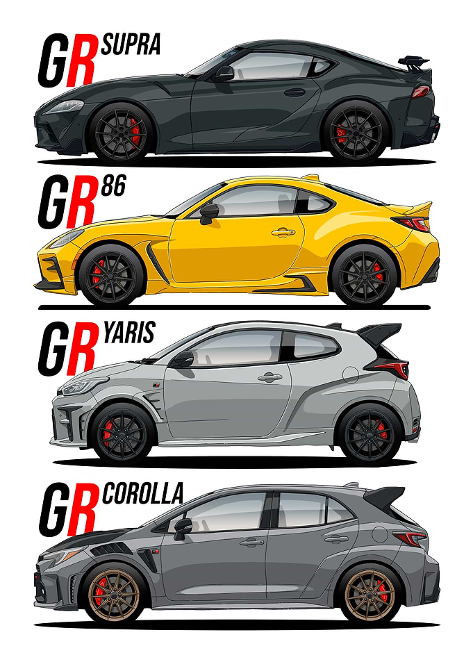 Toyota Gazoo Racing GR Lineup Poster
