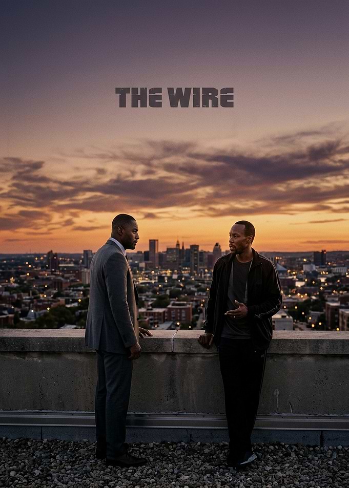 The Wire Baltimore Skyline Poster