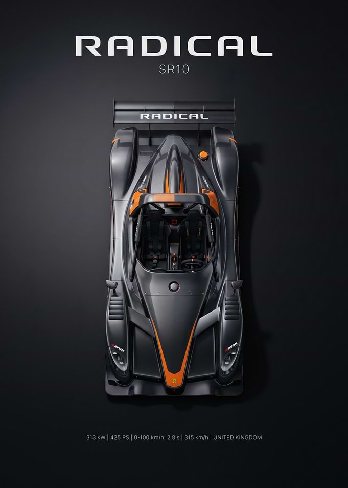 Radical SR10 Sports Car Top View