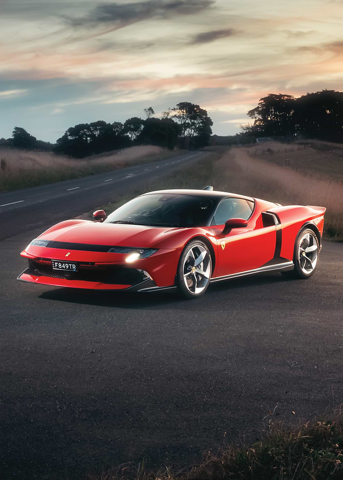 Ferrari SP48 Unica on Country Road