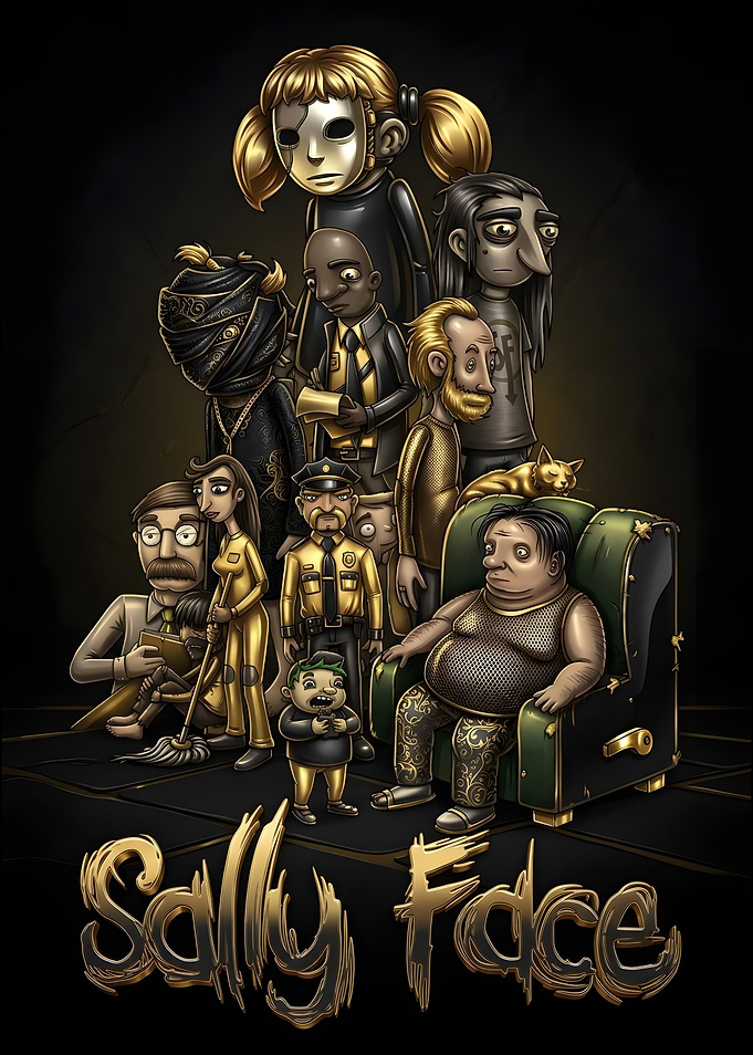 Sally Face Game Character Ensemble Poster