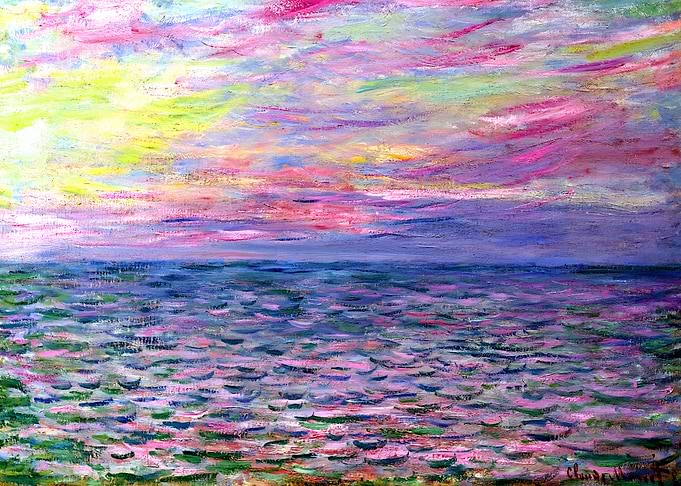 Claude Monet Seascape Painting