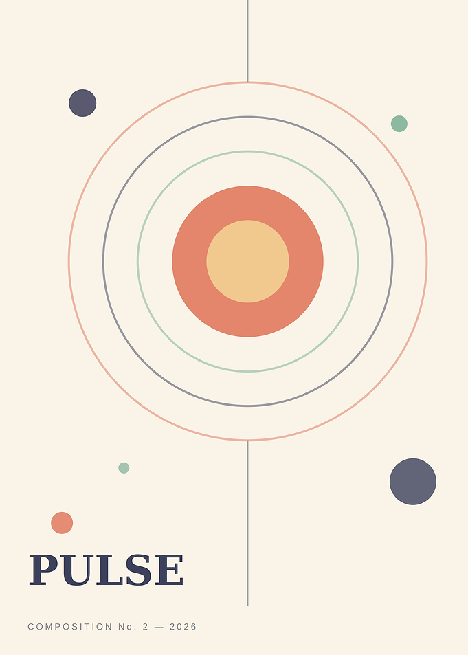 Minimalist Abstract Pulse Composition Poster