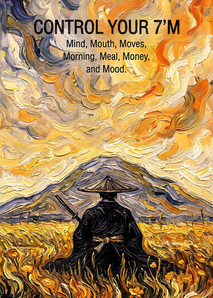 Control Your 7'M Samurai Motivational Poster