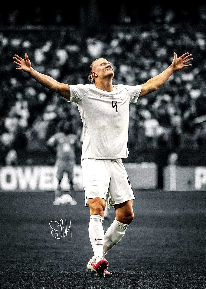 Erling Haaland Celebrating Goal