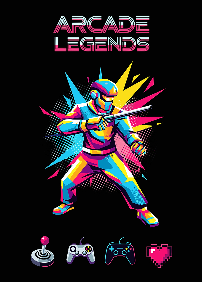 Arcade Legends Retro Gaming Poster