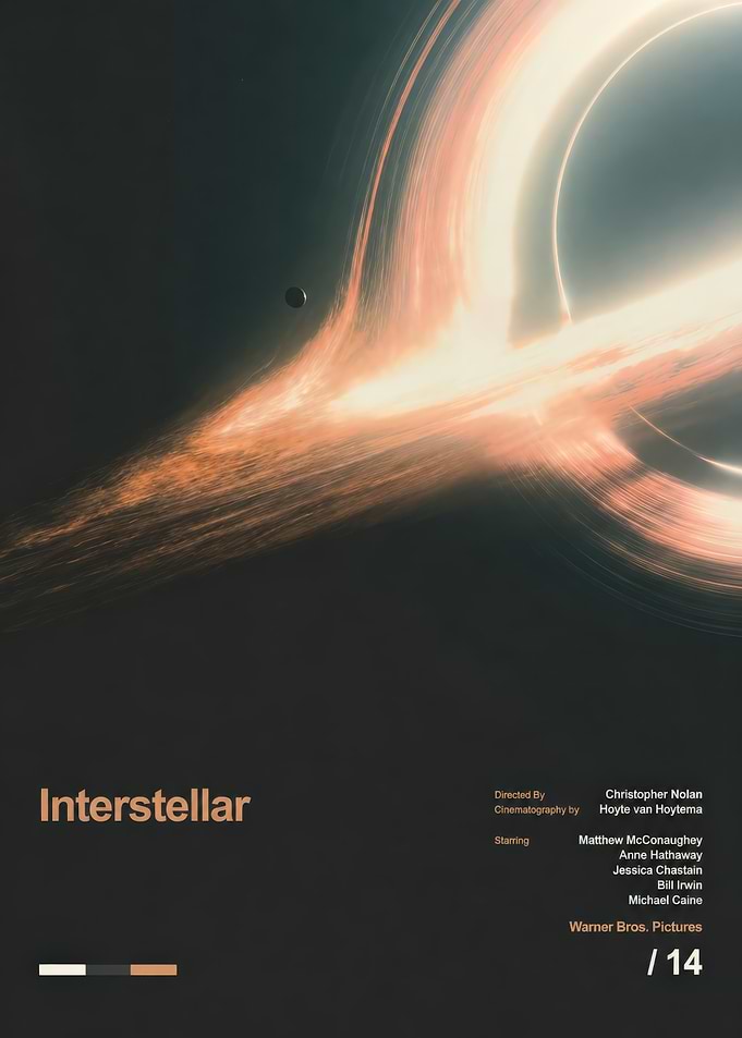 Interstellar Movie Poster Minimalist Design