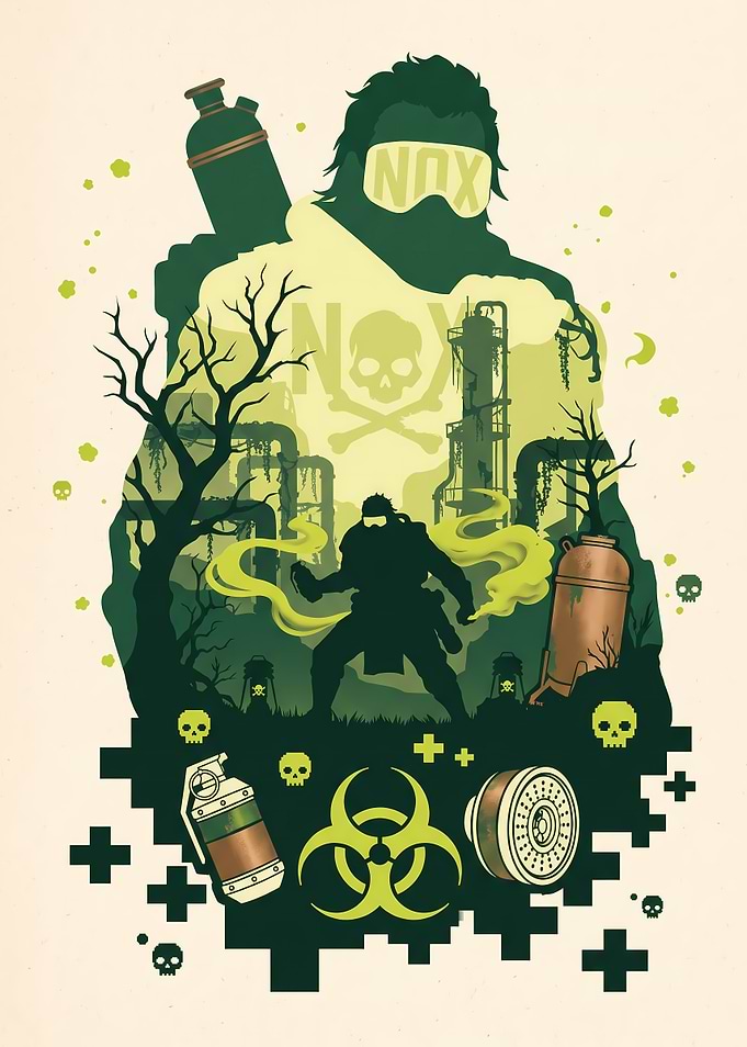 Caustic Apex Legends Minimalist Poster