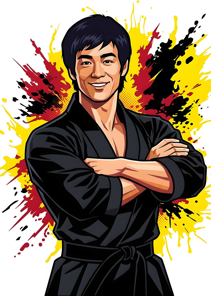 Bruce Lee Martial Arts Pop Art