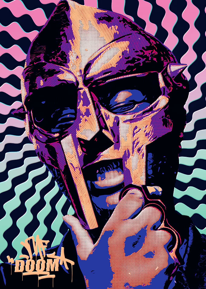 MF DOOM Pop Art Portrait