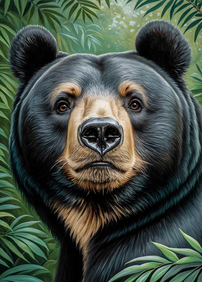 Majestic Black Bear Portrait