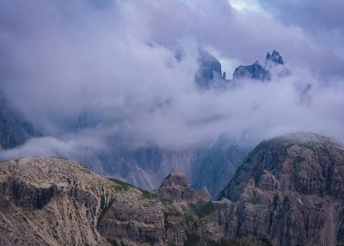 Misty Peaks in the Dolomites