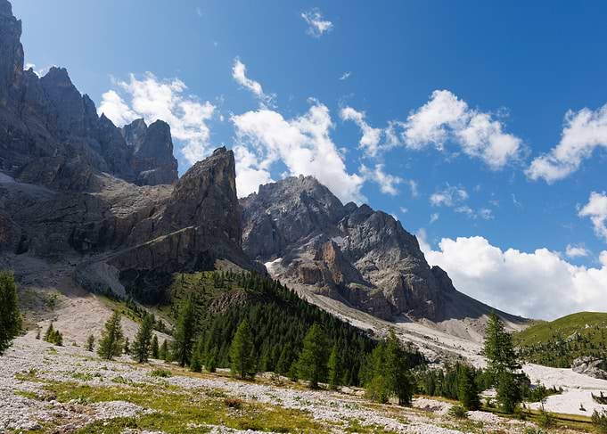 Rugged Dolomite Mountain Landscape - Val Venegia