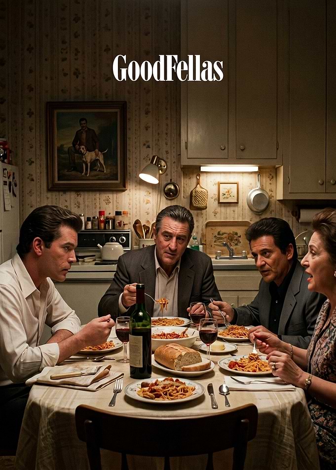 Goodfellas Movie Dinner Scene Poster