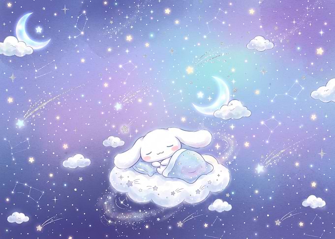 Cinnamoroll Sleeping on a Cloud