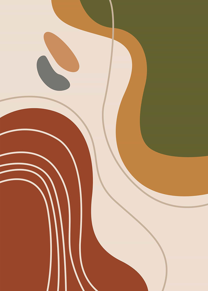 Abstract Earthy Tones Minimalist Art