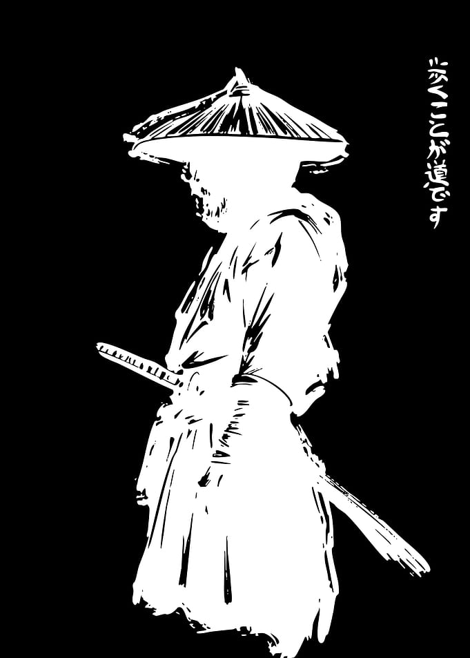 Minimalist Samurai Silhouette Art