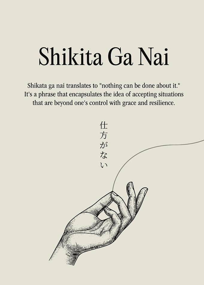 Shikata Ga Nai Japanese Philosophy Poster