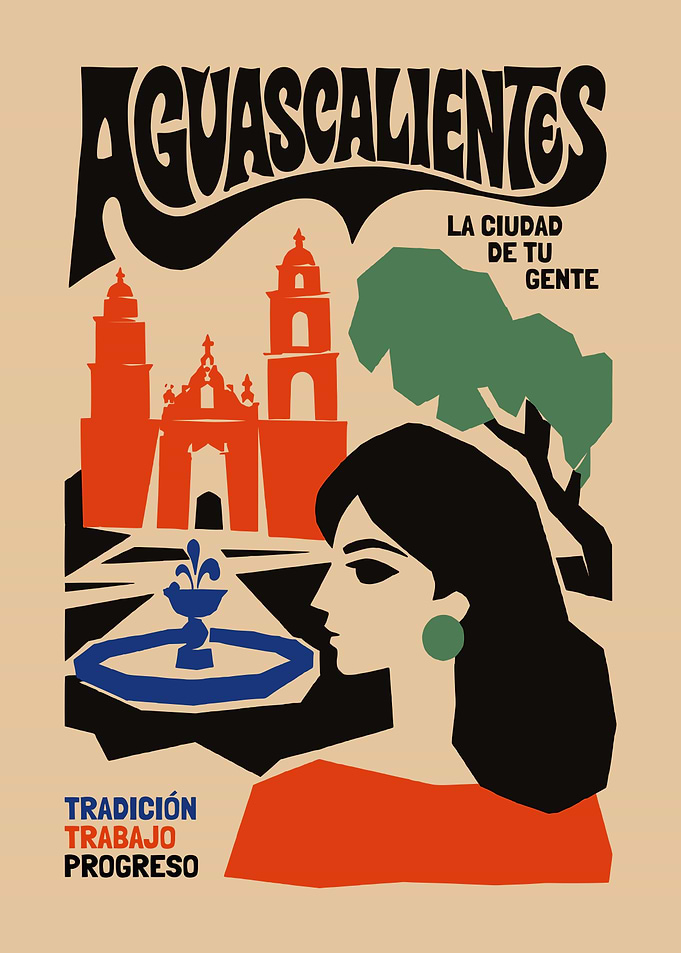 Vintage Aguascalientes Travel Poster