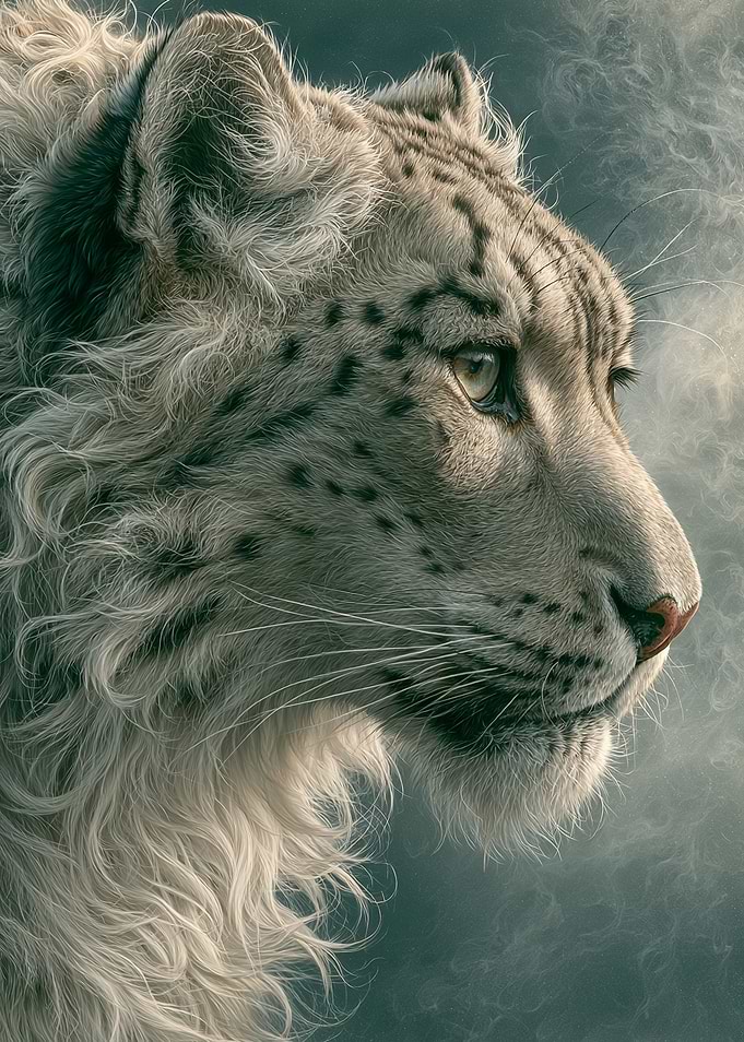 Majestic Snow Leopard Portrait