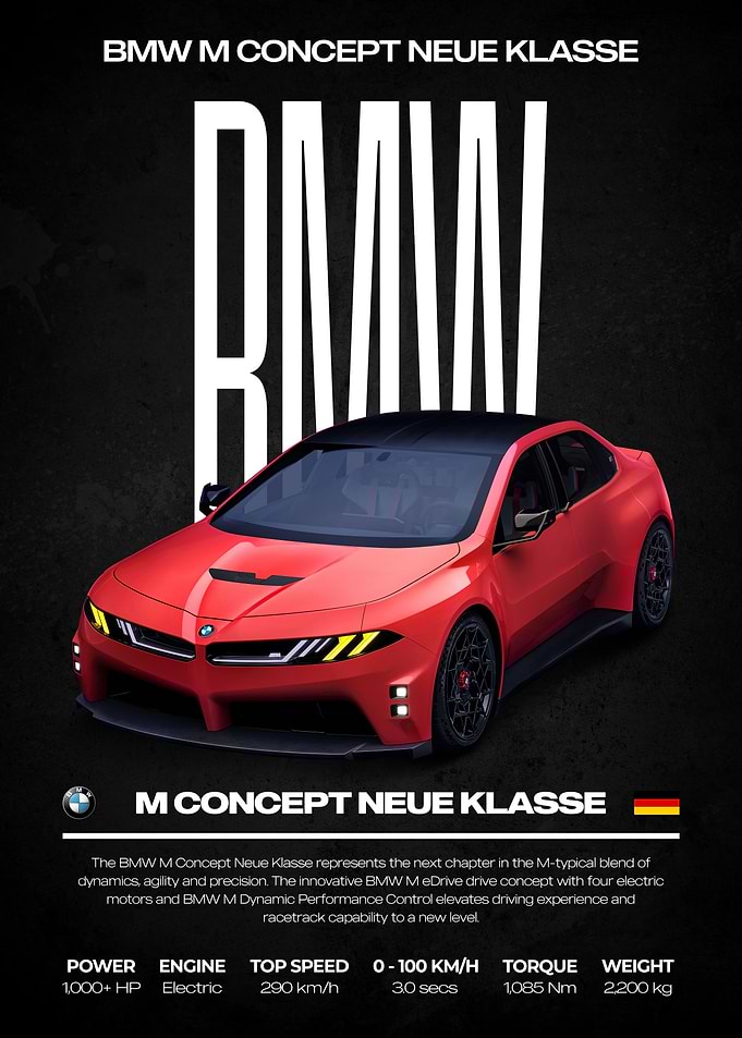 BMW M Concept Neue Klasse Poster