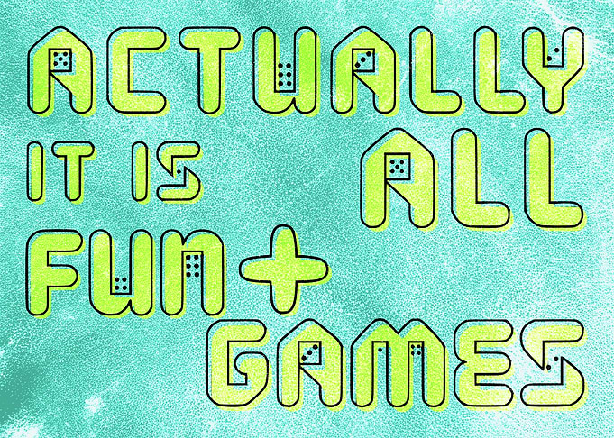 Neon Glitch Risograph Board Game Room Poster