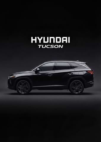 Black Hyundai Tucson SUV Profile