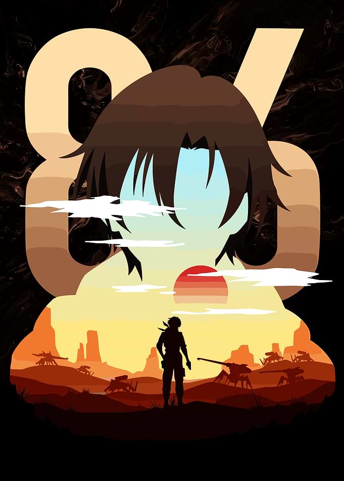 86 Eighty-Six Anime Minimalist Poster
