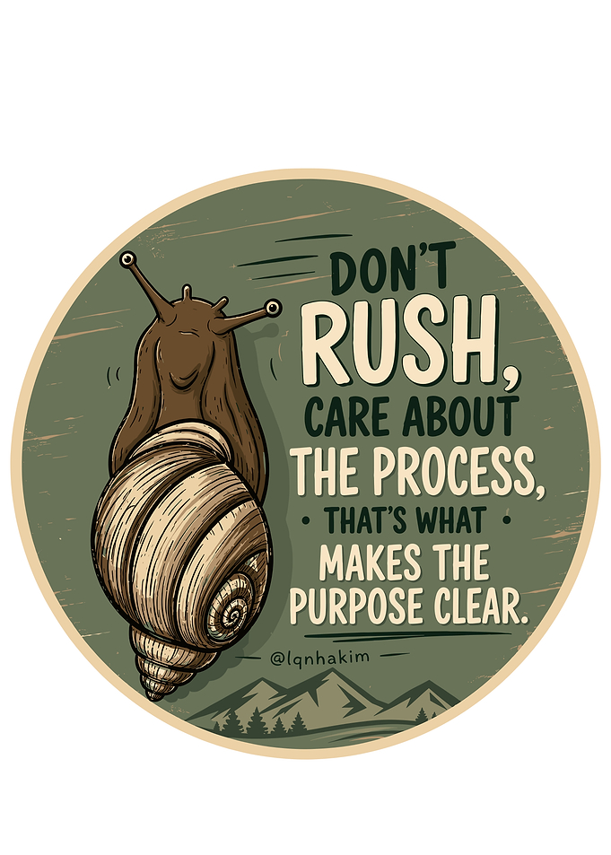 Inspirational Snail Quote Sticker Design