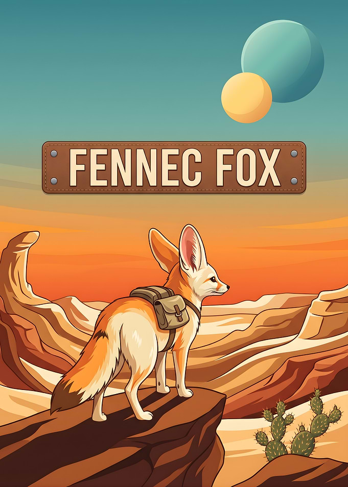 Fennec Fox Desert Explorer Poster