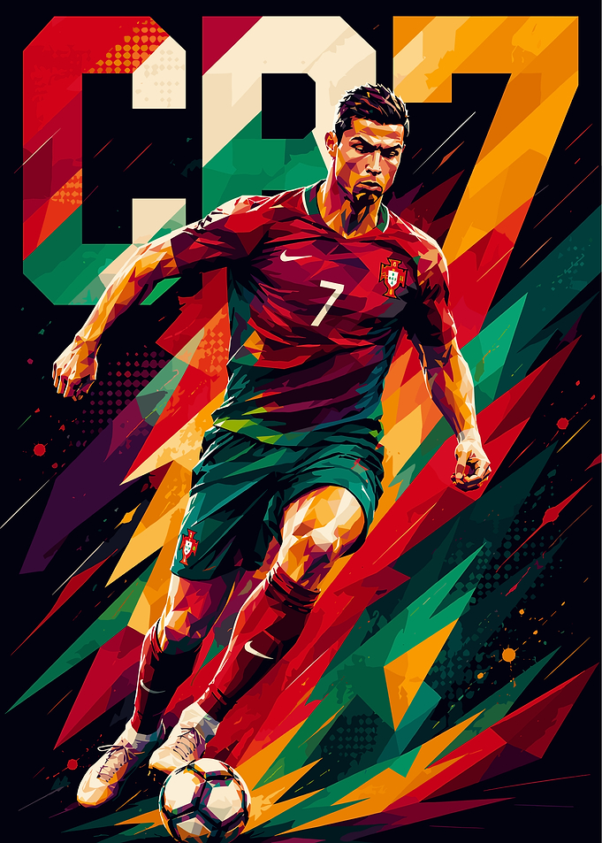 Cristiano Ronaldo CR7 Abstract Poster
