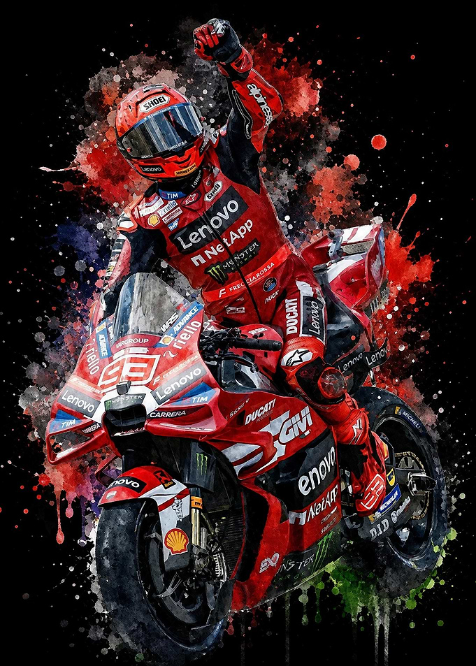Marc Marquez Watercolor Art
