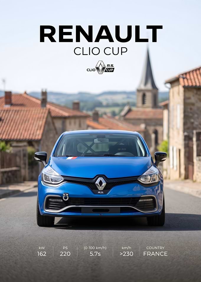 Renault Clio Cup Racing Car Poster