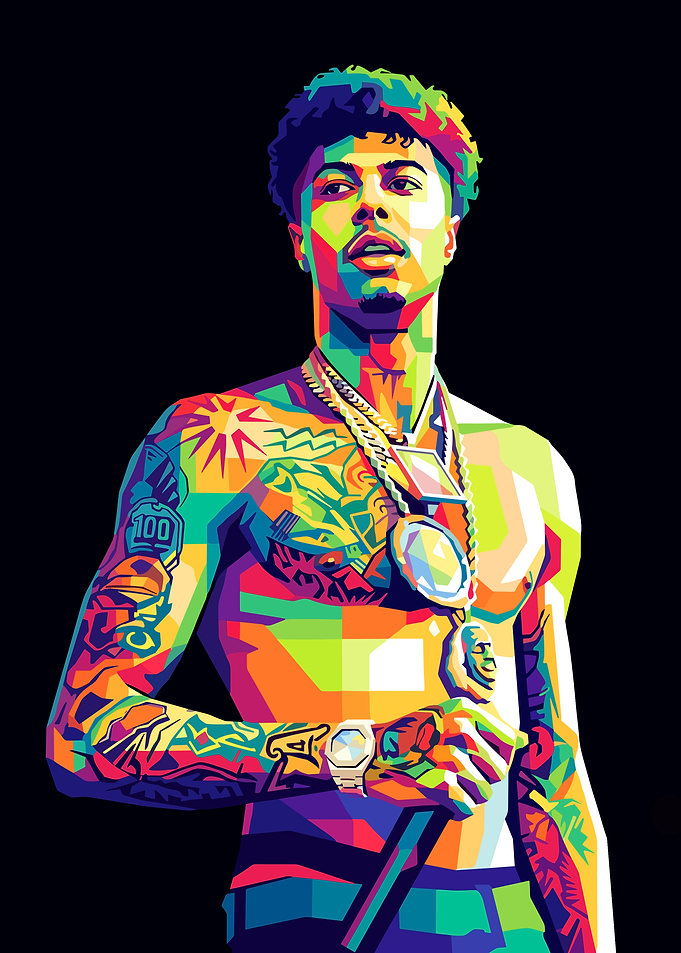 Blueface Pop Art Portrait
