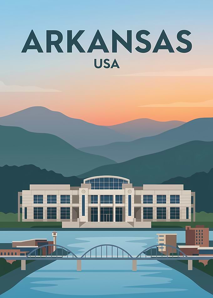 Arkansas USA Travel Poster