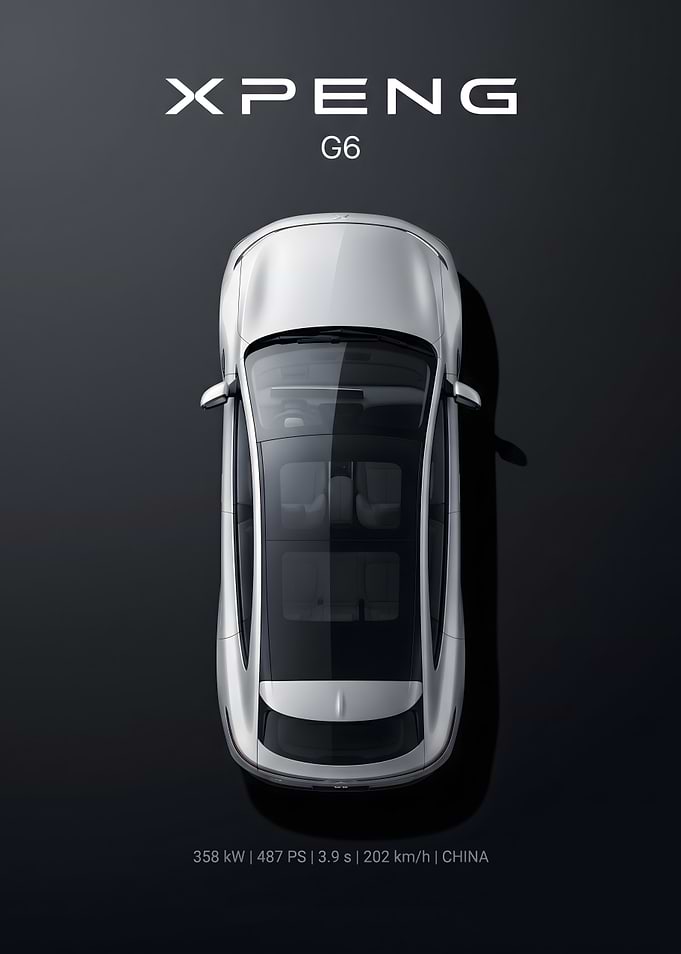 XPENG G6 Top View Promotional Poster
